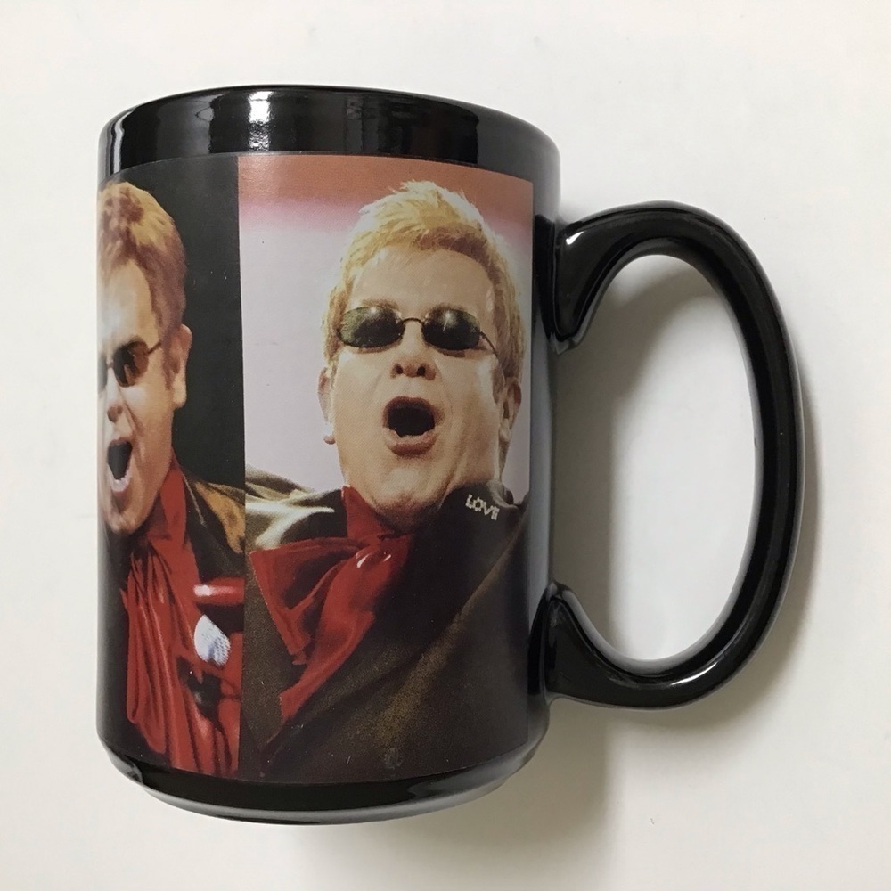 Elton John The Red Piano Coffee Mug Black Ceramic Tea Cup Wrap Graphic Las Vegas